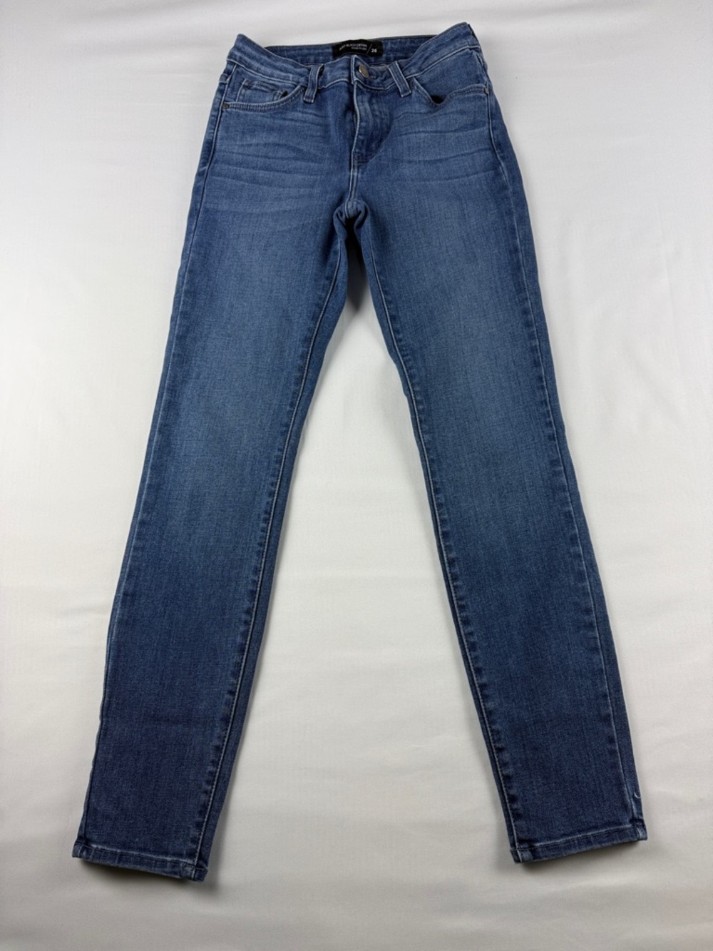 Just Black Denim High Rise Skinny Jeans Size 26 Stretch Dark Wash Like New